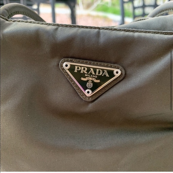 Prada Bags Dark Green Prada Toteshoulder Bag Poshmark